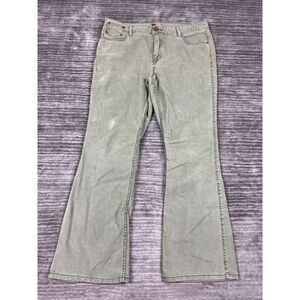 Faded Glory Pants Womens‎ 16 Green Baby Corduroy Stretch Cotton Blend Bootcut
